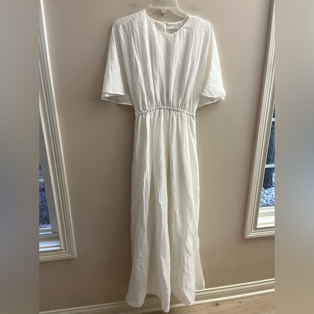 NWOT-Banana Republic Off White Midi  Dress, Small